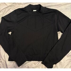Old Navy Active Plus Size Black Seamless Go-Dry Longsleeve Active‎ Top, 3X